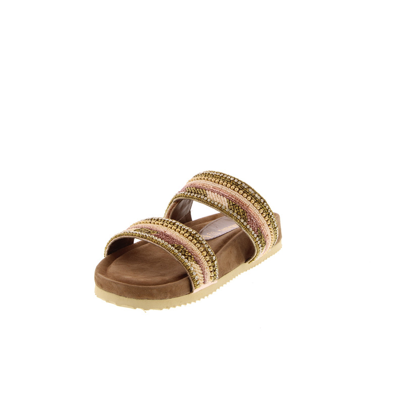 Lazamani thong slippers gold 3