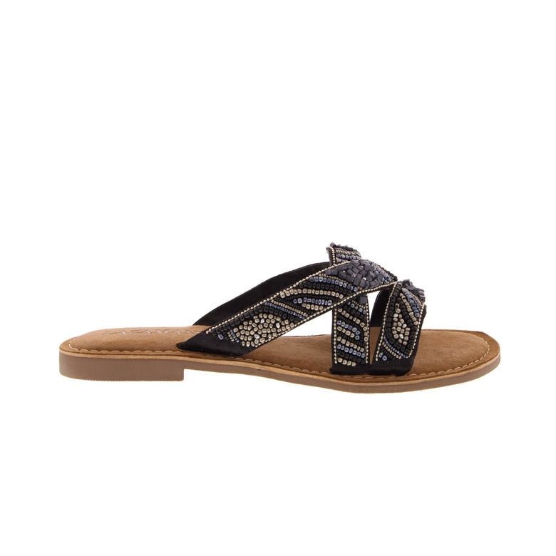 Lazamani thong slippers black