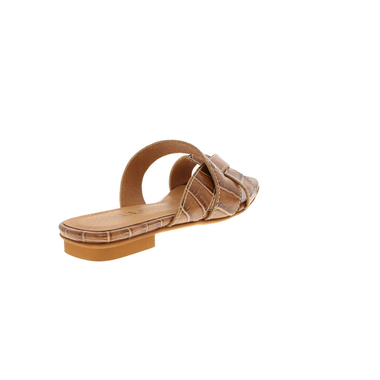 Akula thong slippers cognac 4