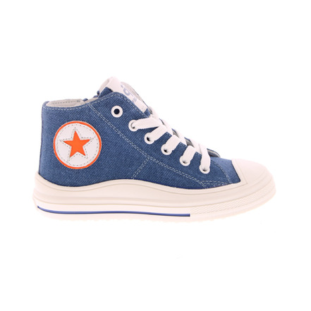 Hip high shoes blue
