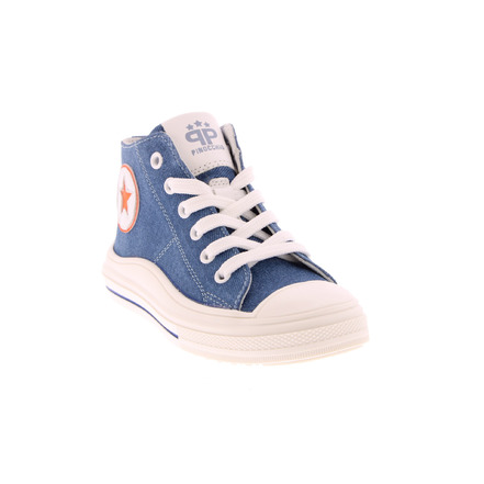 Hip high shoes blue
