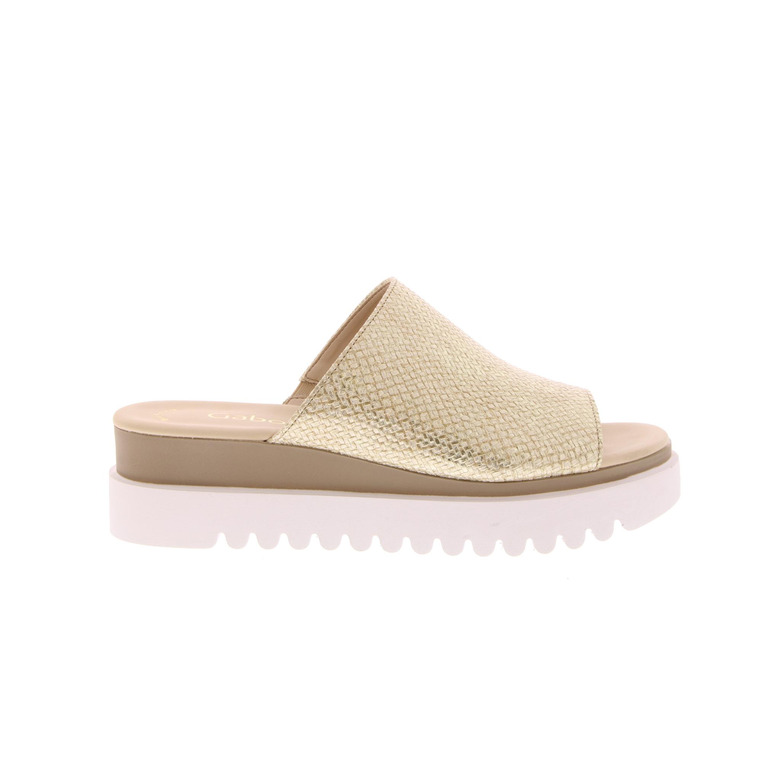Gabor thong slippers gold