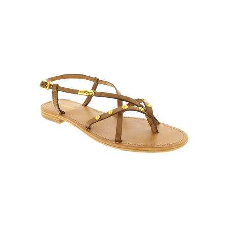 Les Tropeziennes sandales cognac