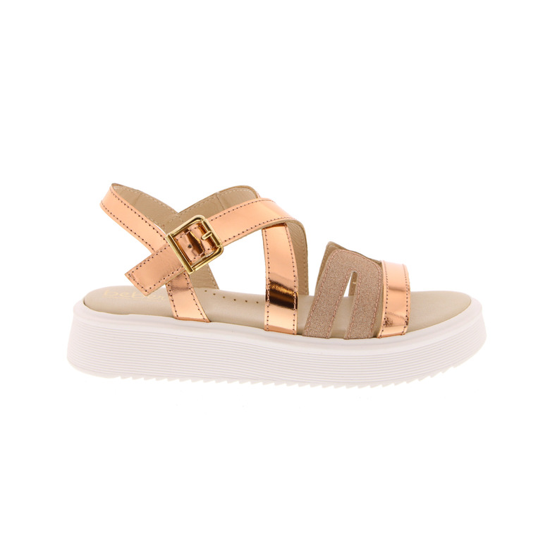 Beberlis sandals rose gold 1