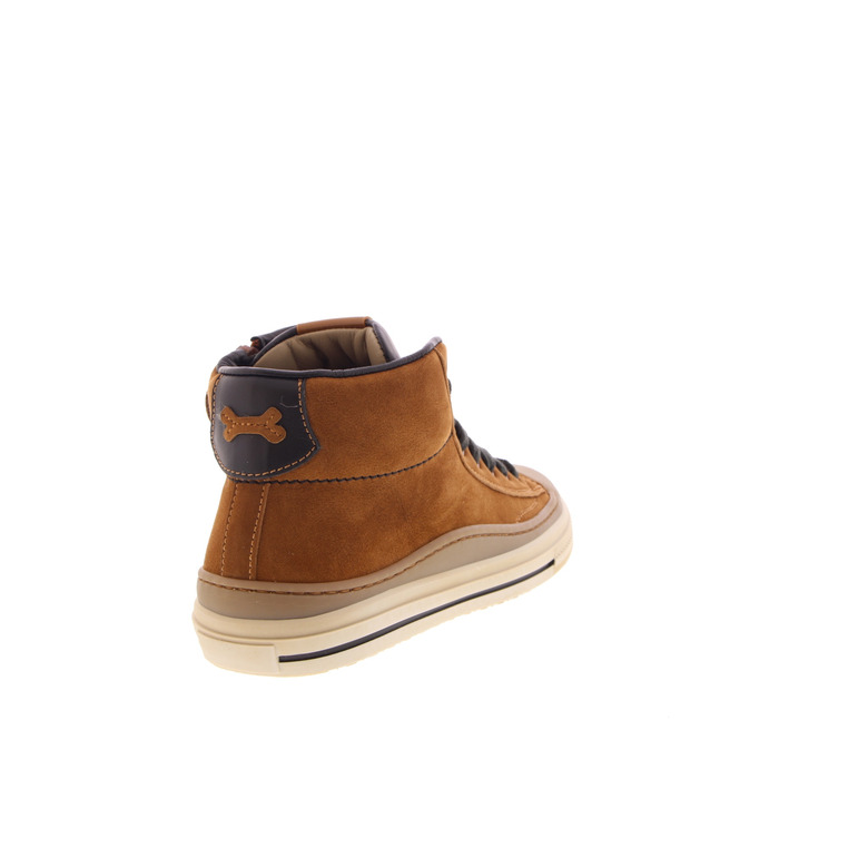 Stones And Bones hoge schoenen cognac 4