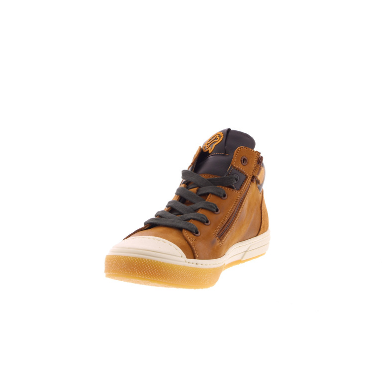 Stones And Bones hoge schoenen cognac 3