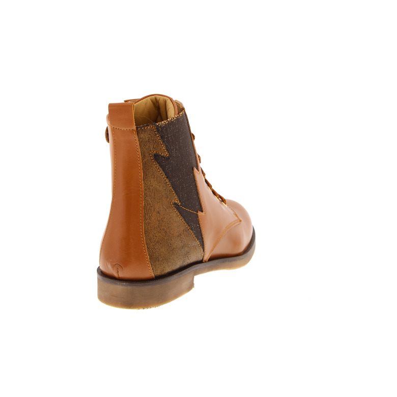 Stones And Bones hoge schoenen cognac 4