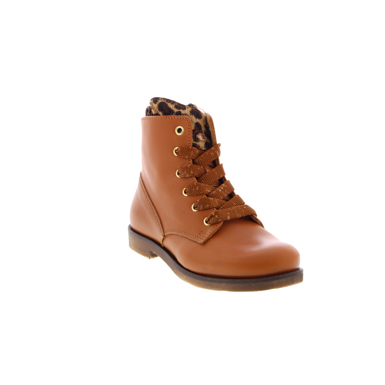 Stones And Bones hoge schoenen cognac 2