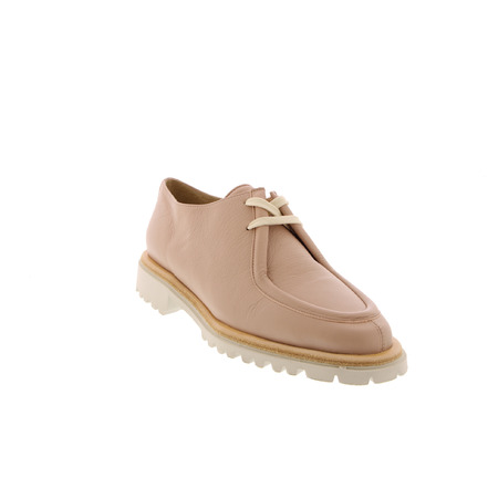 Brunate veterschoenen nude