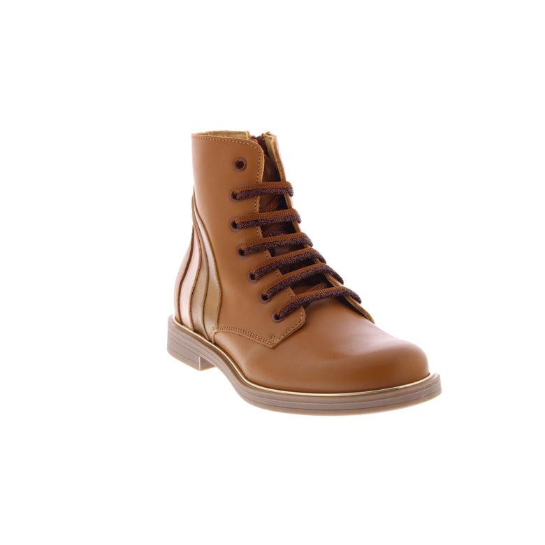 Stones And Bones hoge schoenen cognac 2