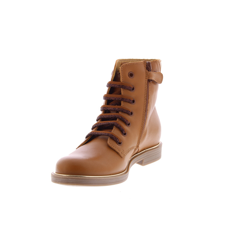 Stones And Bones hoge schoenen cognac 3