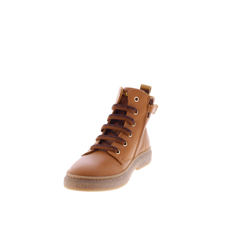 Stones And Bones hoge schoenen cognac 3