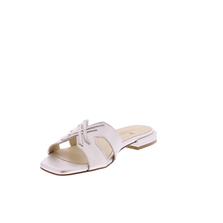 Xandres slippers zilver 3