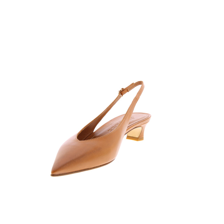 Julie Dee slingbacks cognac 3