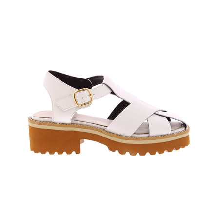 All Black sandalen wit