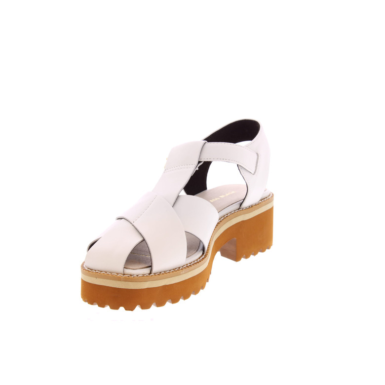 All Black sandalen wit 3