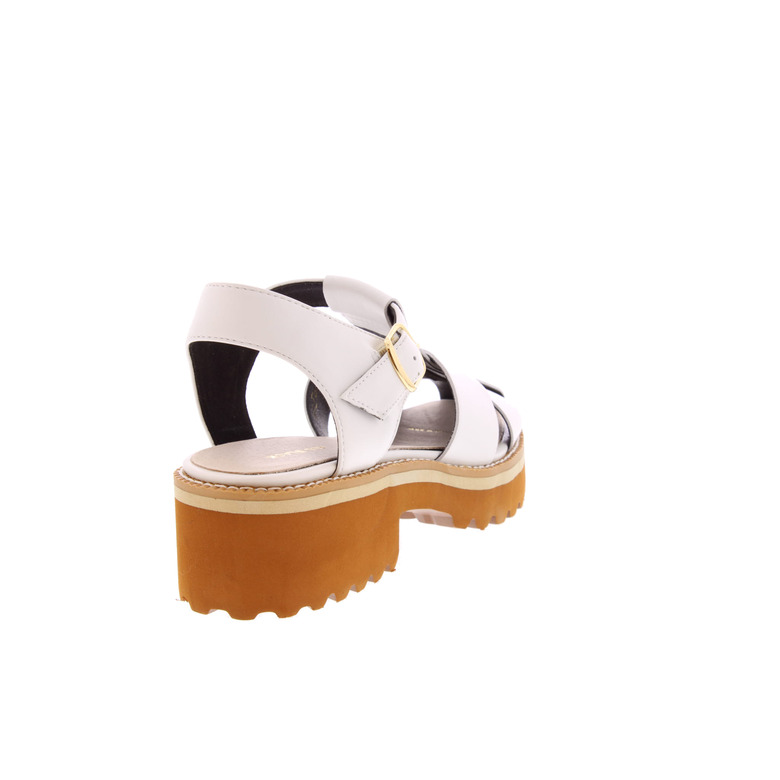All Black sandalen wit 4