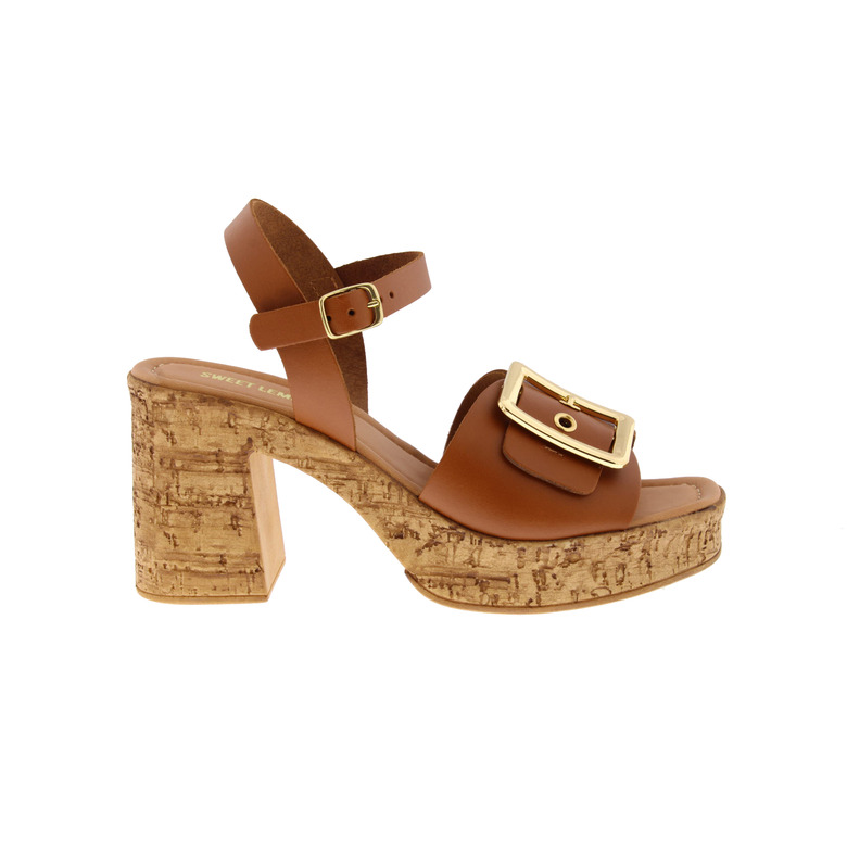 Sweet Lemon sandalen cognac 1