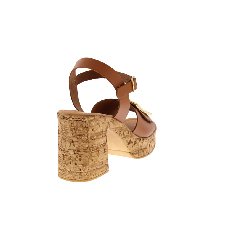 Sweet Lemon sandalen cognac 4