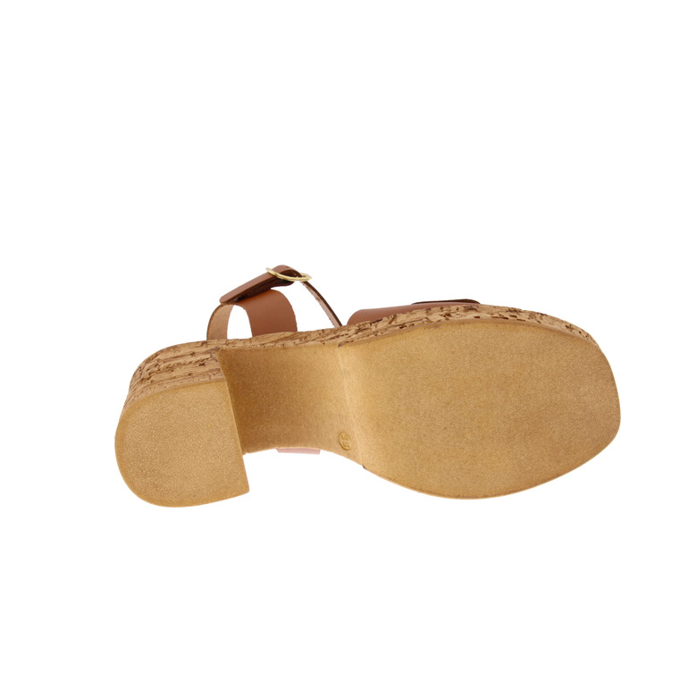Sweet Lemon sandalen cognac 5