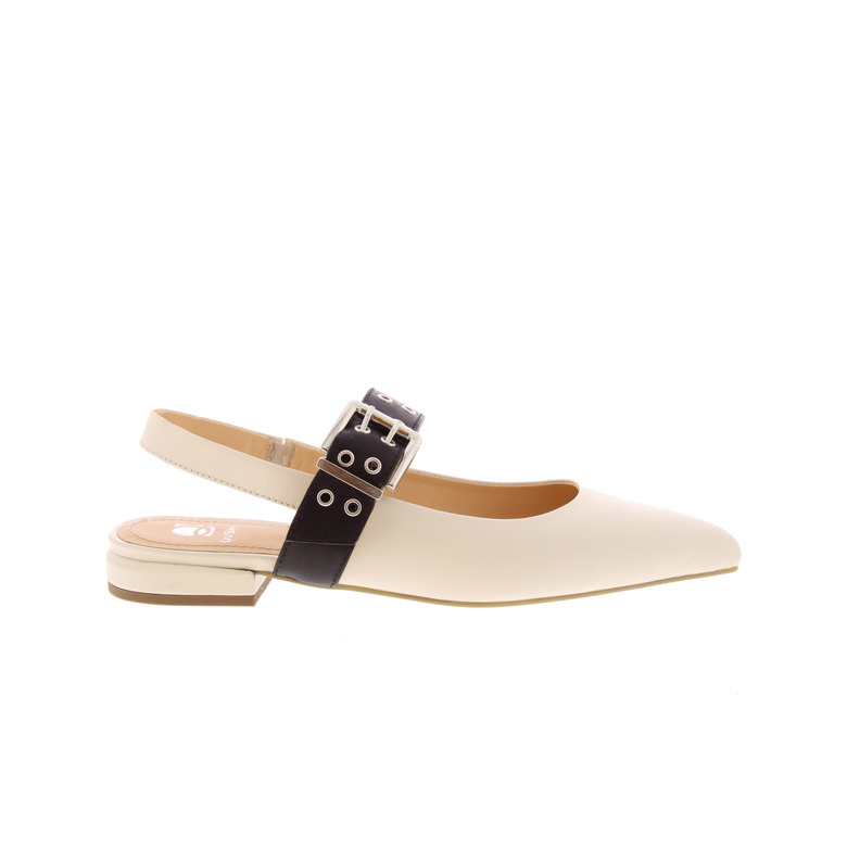 Qusheli slingbacks ecru 1