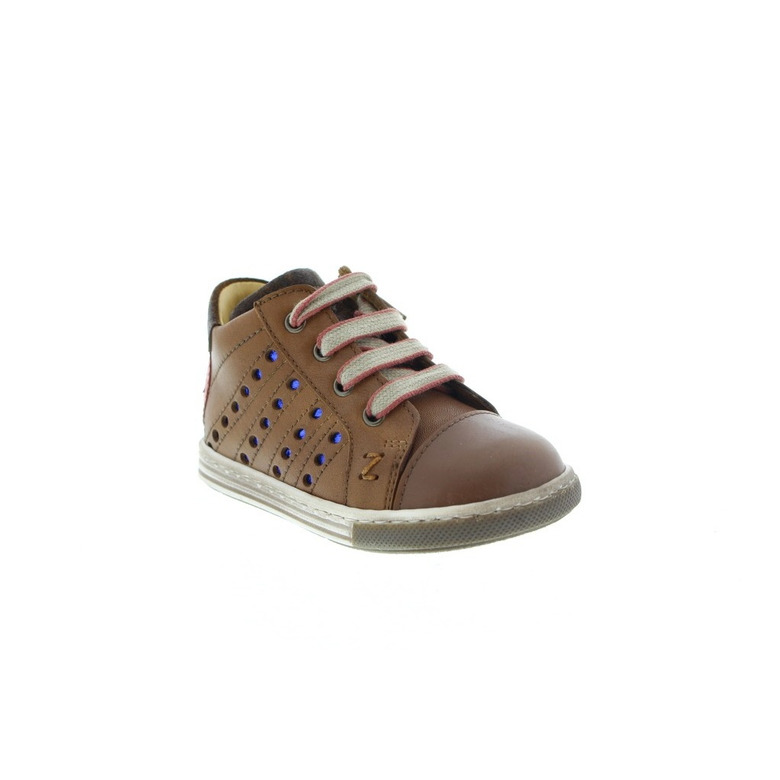 Zecchino D'oro Jongens veterschoenen cognac 2