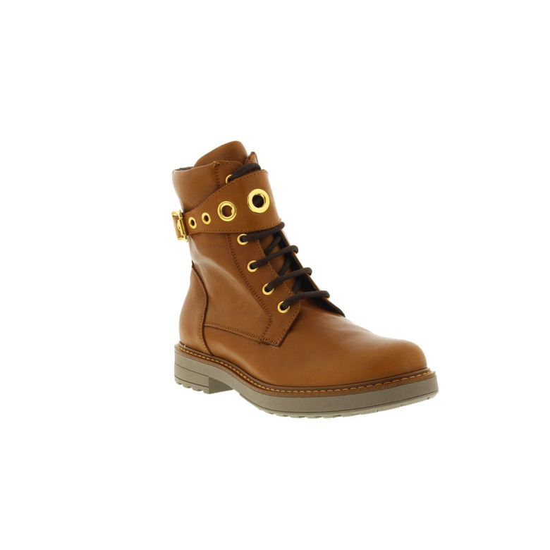 Freesby hoge schoenen cognac 2