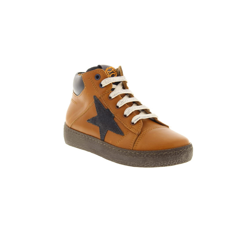 Stones And Bones hoge schoenen cognac 2
