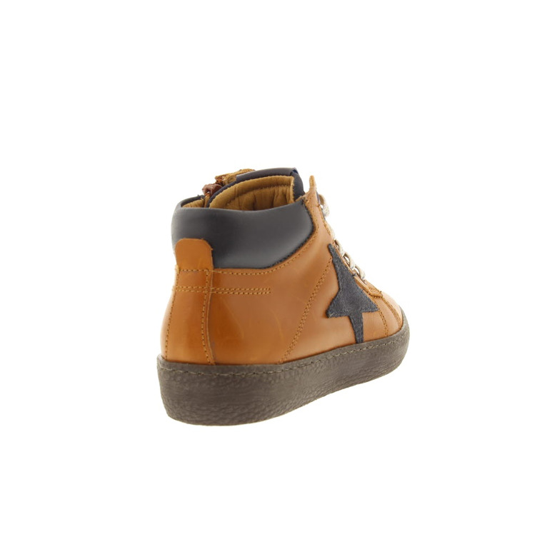 Stones And Bones hoge schoenen cognac 4