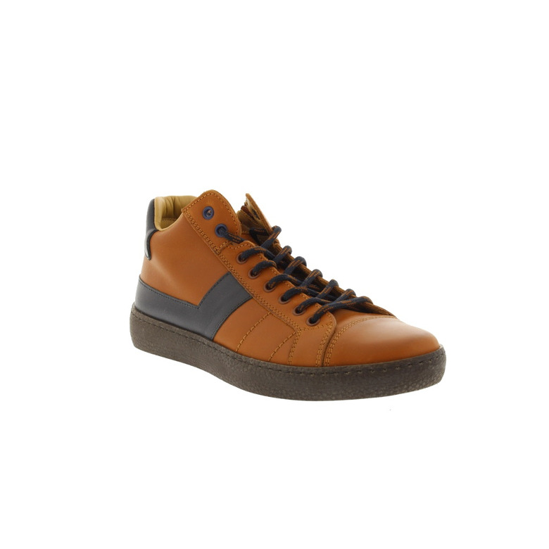 Stones And Bones hoge schoenen cognac 2