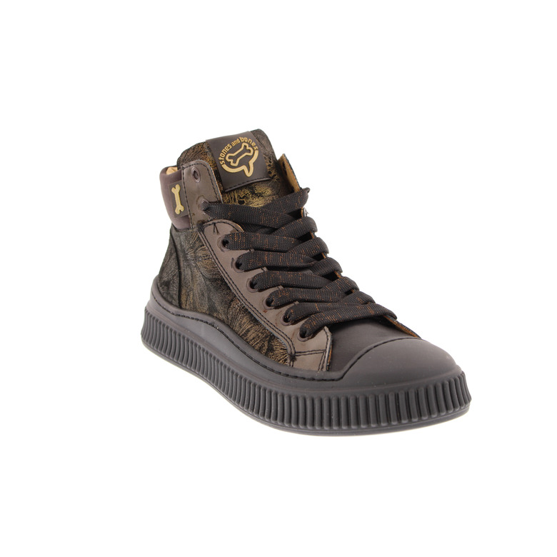Stones And Bones hoge schoenen brons 2
